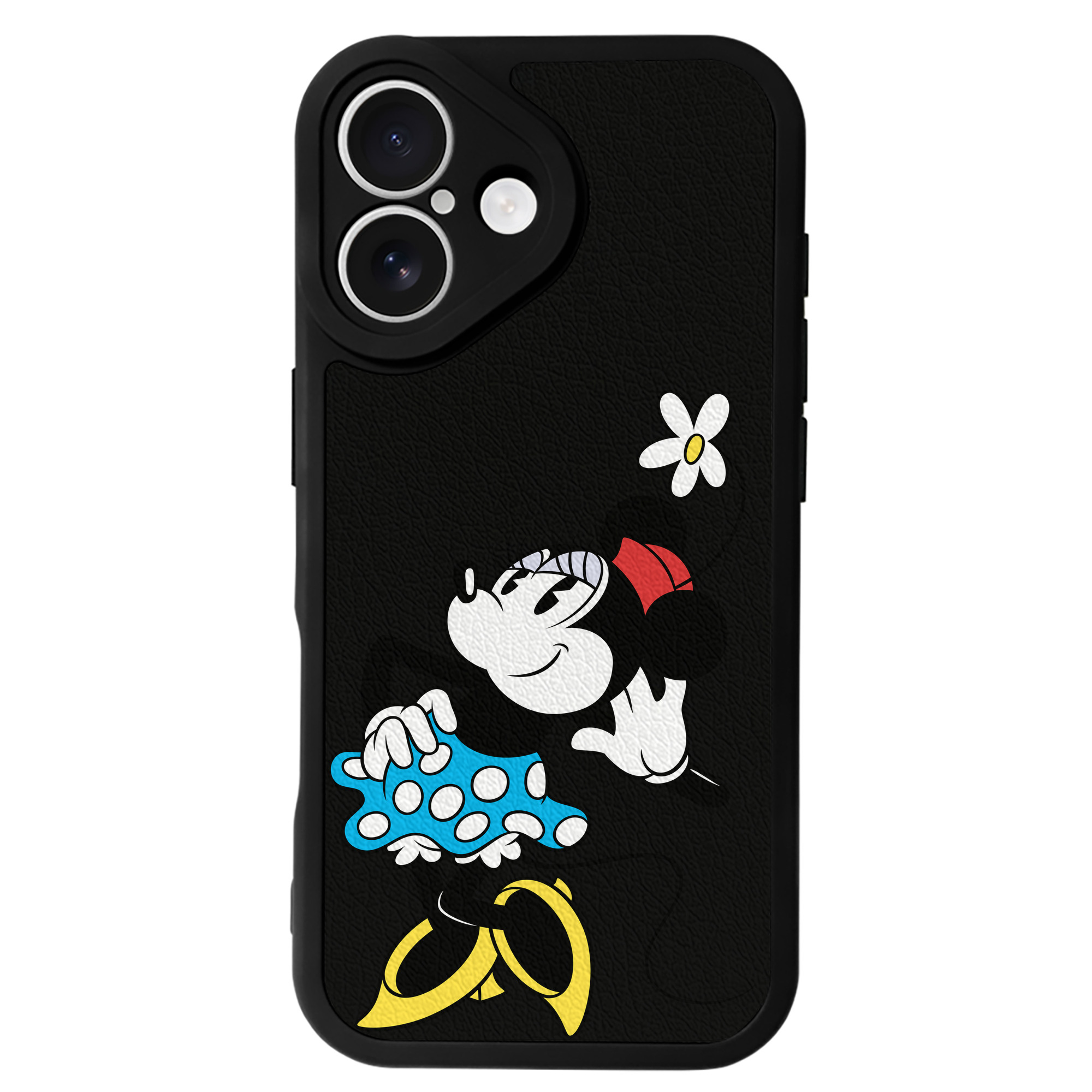 （画像用） ミッキーマウス Mickey Mouse 【iPhone 16シリーズ対応】シリコンスマホケース（レザー調） 材質：シリコン